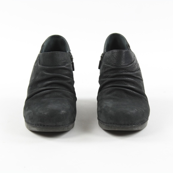 Dansko Sheena Nubuck Ankle Zip Ruched Booties 38 - Picture 3 of 8